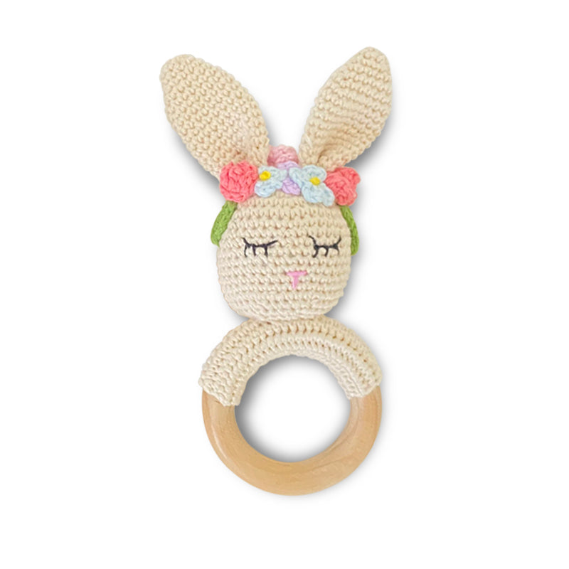 Hochet au crochet lapin
