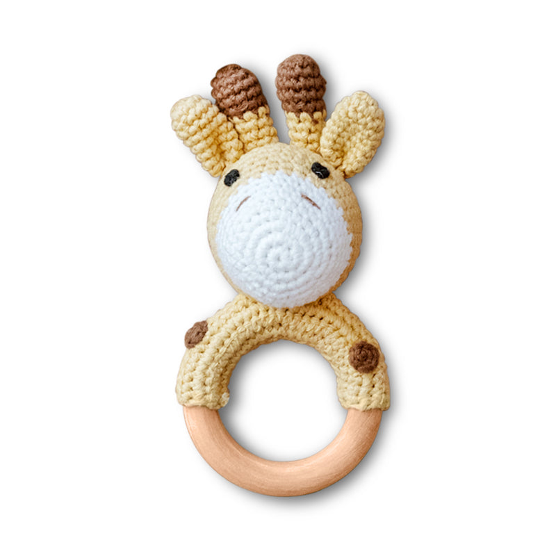 Hochet au crochet girafe