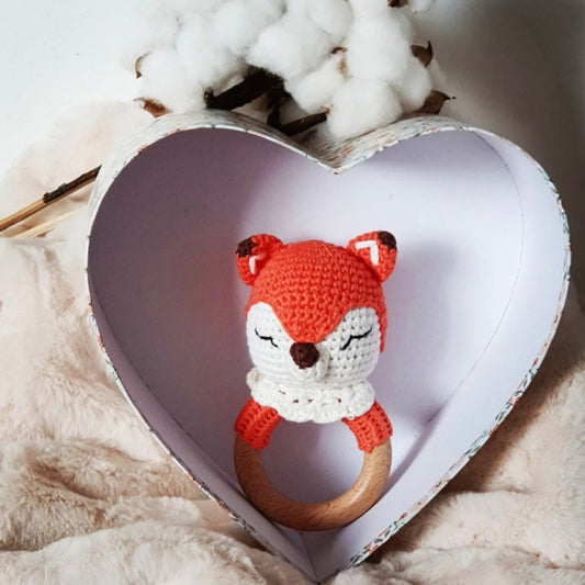 Hochet au crochet renard